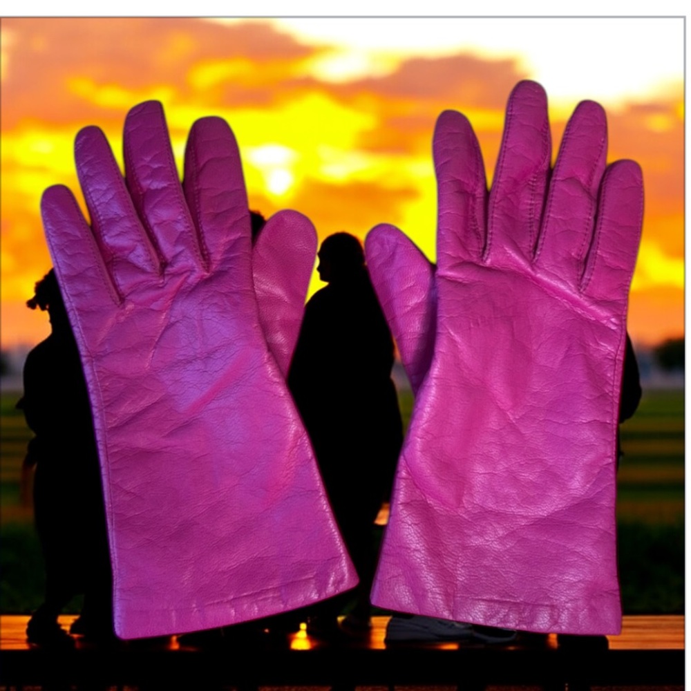 3M Thinsulate Hot Pink Leather Gloves